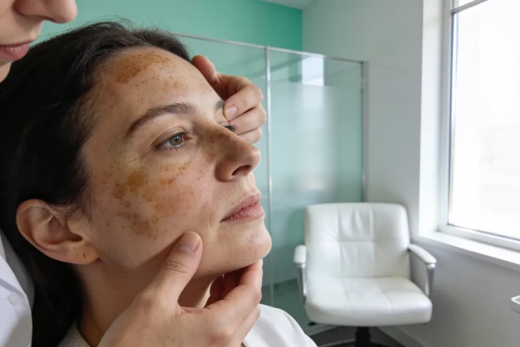 przebarwienia i melasma w gabinecie kosmetycznym, ocena skóry przed zabiegiem